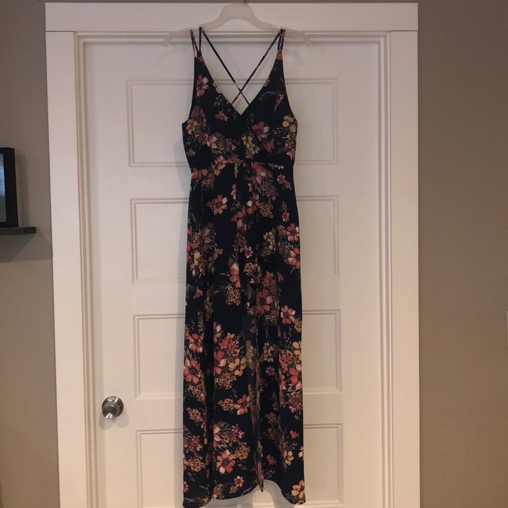 Short to long romper, navy romper